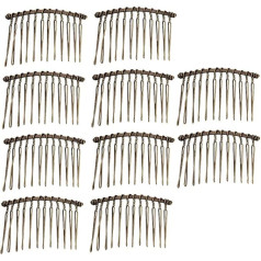 Hair Accessories for Women 10 Pieces Smooth Metal Hair Combs Slide Combs Side Combs Wedding Bridal Veil Side Comb - Bronze as described