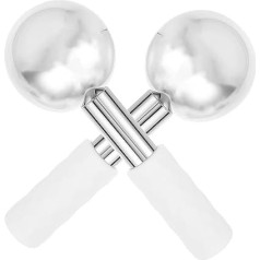 Cooling Balls for Face Pack of 2 Stainless Steel Silicone Handle for Relieving Muscle Fatigue and Soothing the Skin