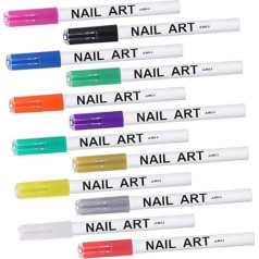 12 Stück Nagelkunststift nail art set kunstnägel set Nagelkunst Zeichenstift manikür set manicure set werkzeug Mädchen Maniküre Kunst Zeichenstift Manikürestift für Mädchen Plastik