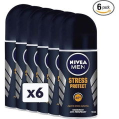 Nivea Stress Protect Men's Roll-On Deodorant Pack of 6 x 50 ml