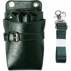 Friseurtasche, Friseurscherentasche, PU-Ledertasche, Friseurscheren-Gürteltasche, Beauty-Tierhaar-Set, Friseurtasche(Green)
