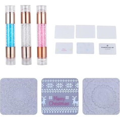 minkissy 3 Stück Doppelköpfige Silikon Nageldekor Nagelwerkzeuge Für Nagelkunst Nagelkunst Stempel Doppelseitiger Nagelstempel Manikürezubehör Maniküre Nagelstempel Nagelkunst