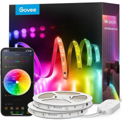 Govee LED Strip 30 m, Smart RGBIC LED Strip Fairy Lights Strip Works with Alexa & Google Assistant, DIY Segment Control, App Control, Music Sync, for Party, Home, 2 Rolls of 15 m