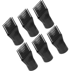 Ipetboom 6 Piece Hair Dryer Accessories Salon Nozzles Replacement Hair Dryer Brush Attachment Hair Dryer Nozzle Attachment Hair Dryer Replacement Hair Dryer Brush Attachment Black Plastic