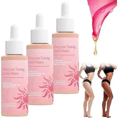 Sunless Tanning Drops To Drink, Drinkable Sunless Tanning Drops, Oral Drink Tanning for Instant Tan Sunless Tanning Solution, Moisturising Bronzing Tanner for Face & Body (3 Pieces)
