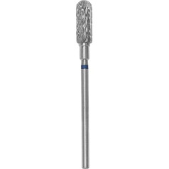 STALEKS PRO Carbide Cutter Bit - Rounded Cylinder (Blue Ring) I Attachment for Apparative Manicures and Pedicures I Grinding Attachment for Electric Grinding Equipment I Nail Drill Bit (FT30B050/13)
