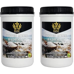 HAF® Premium Dead Sea Bath Salt for Sensitive & Dry Skin Sea Salt 100% Natural from Jordan for Stress Relief Mineral Salt for Good Sleep & Body Care 2 kg in Tin
