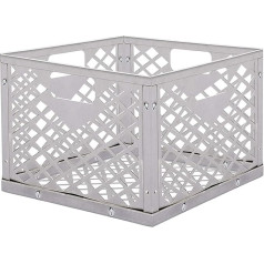 Kohlekorb - Quadratischer Grill-Aschenkorb Mit Griff | Edelstahl-Holzkohlekorb Für Smoker & BBQ Grill