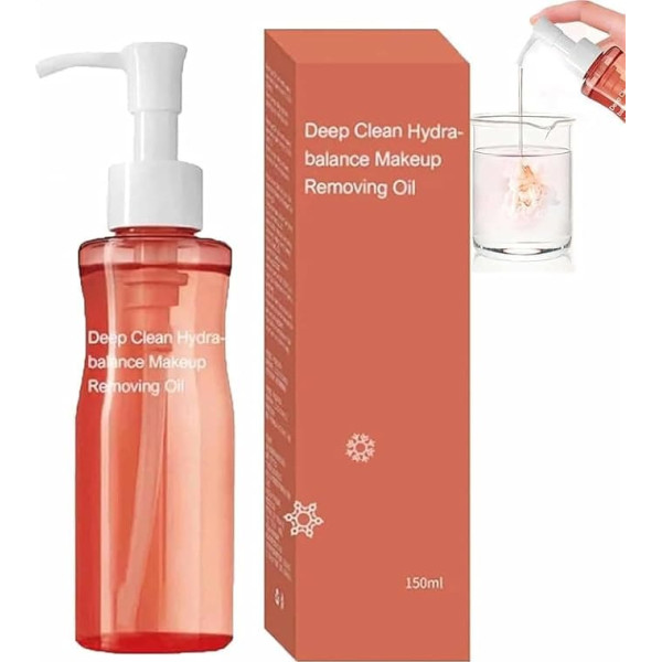 Deep Clean Hydra-Balance Makeup Remover Oil, Gentle Makeup Remover for Face, Lightweight Skin Care Cleansing Oil, Control Oil Pore Cleanser for Face for All Skin Types