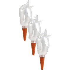 Scheurich Bördy XL, Waterreserve Plastic Water Dispenser with Clay Cone, Champagne Pearl, 29 cm High, 0.6 L Vol. (Pack of 3)