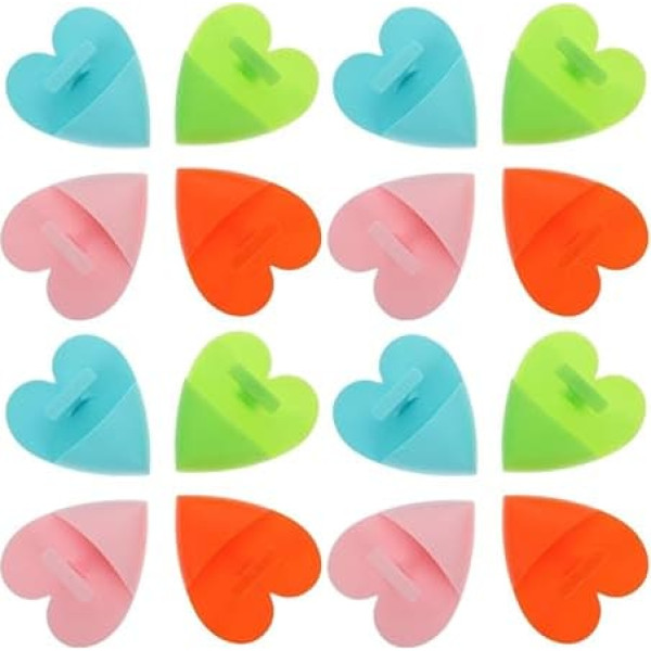 16 Stk Gesichtsreinigungsbürste herzförmige Bürste Gesichtsschwamm Gesichtsbürstenreiniger kleine Bürste Hautpflege-Tools skincare tools Waren duschen Kieselgel