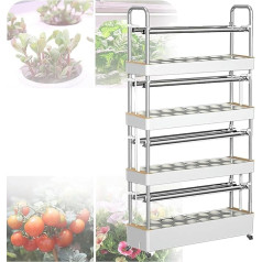 Hydroponic Growing Kit - Vertical Tower for Indoor Gardening, 90 Planting Sites for Leafy and Stem Vegetables, Complete Hydroponic Growing Solution