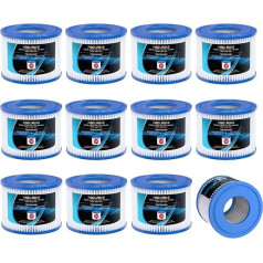 POOLPURE Filter VI, Spa for Pool, Filter Cartridges VI, WhirlpoolMiami Monaco, PoolFilter Replaces Original Cartridge, Spa Accessories, Coleman SaluSpa 90352E (Pack of 12)