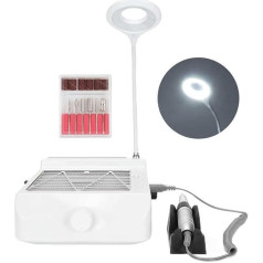 WEIJICUI Nagelstaubsauger, 80 W 4 In 1 Starke Leistung Nal Kollektor UV l Polierer Nal Bohrer Beleuchtung Lampe Hand Pad Saur nal Salon rät, für Maniküresalon-Maschine