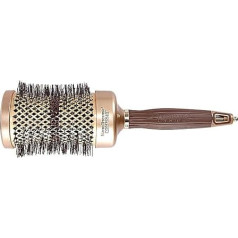 Olivia Garden NanoThermic™ Contour Round Hair Brush 62mm - Anti-Bacterial, Scalp Shape, Ceramic, Anti-Static, Tourmaline-Ion & Wavy Nylon Bristles