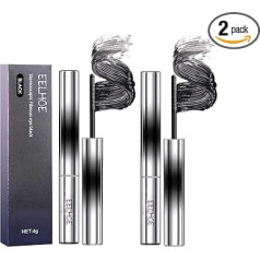 Judy Doll Mascara, Judydoll Mascara, Bristleless Mascara, 3D Curling Eyelash Iron Mascara, Washable, Extra Slim Metal Mascara, Waterproof, Long Lasting Pack of 2