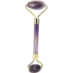 Jade Face Roller Jade Roller Massage, Amethyst Face Roller for Anti-Wrinkle and Anti-Ageing, Double-Sided Design for Face and Eyes, Lightweight, Easy to Use