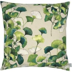 Outdoor Cushion Cover with Zip and Teflon Fabric Protection - Ginko, Green Back, 50 x 50 cm
