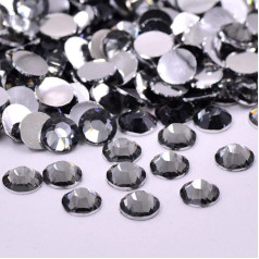 PENVEAT 2 3 4 5 6mm Rose Gold Resin Flat Back Rhinestone Round Nail Face Crystal Stones Rhinestone Stickers for DIY Jewellery Crafts