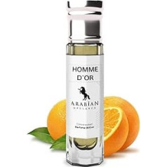 Arabian Opulence FR84 Homme d'Or Roll-On Perfume Oil, Concentrated Perfume Body Oil, Long-Lasting Oil-Based Perfume for Men, Travel Size, Alcohol-Free Soft Perfume Oil Bottle (6 ml)