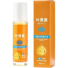 Lutein Augenserum gegen Fältchen & Augenringe, 10ml mit 360° Roll-On-Massagekopf, Straffende Augenpflege mit Feuchtigkeitsboost, Für sensible Haut, Schnell einziehend