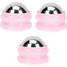Pack of 3 Massage Ball Ice Roller for Face Cooling Face Roller Made of Metal Ice Balls for Face Massage Self Massage Cold Roller Plastic ABS Ball Roller Fitness Face