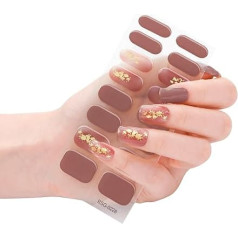 Halbgehärtete Gel Nagelaufkleber/LED Lampe Erforderlich 16 Gel Nagellack Wraps Modisches Gel Nagelkunstaufkleber Für Frauen