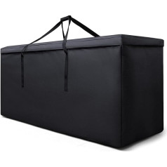 Outdoor Cushion Storage Bag, Heavy Duty 600D Waterproof Patio Cushion Storage Bag, Extra Large Cushion Sorage Bags for Patio Furniture with Zipper and