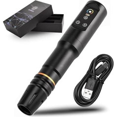 ATOMUS XUANCAI Orange Wireless Tattoo Machine Wireless Tattoo Pen Coreless Motor Rotary Tattoo Machine Colourful Light Battery Power for Tattoo Body Art