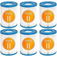 Replacement Filter Cartridges Compatible with Bestway Type II Inflatable Pool Filter and for Lay-Z Spa Hot Tub Filter, 4.2