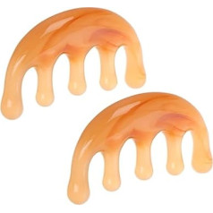 2 Pieces Resin Massage Comb Scalp Gua Sha Hair Massage Comb Head Scalp Massager Gua Sha Comb Handmade Scalp Massage Comb Scalp Scratch Comb