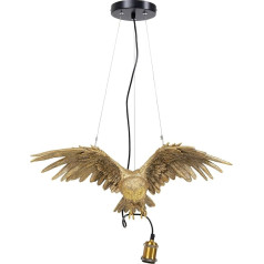 Kare Design Pendant Light Animal Owl Gold Pendant Light Height Adjustable Bulb 60 x 57 x 14 cm (H x W x D)