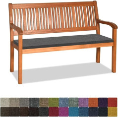 Bench Cushion, Chair Cushion, Bench Cushion with Tie, Washable, 160 x 30 x 5 cm, 1, 2, 3, 4 Seater Seat Cushion, Non-Slip Cushion for Garden Bench, Kitchen, Patio, Indoor and Outdoor Use, Thick Linen