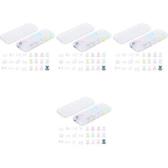 minkissy 4 sets of nail art accessories, mobile phone jewellery, mobile phone jewellery, nail decals, nail art stickers, DIY nail pendant, acrylic butterfly nail pendant, resin, 120 pieces x 4