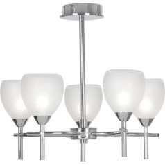 Oaks Lighting Etta Bathroom Ceiling Light with Glass Shades, White