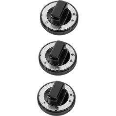 3 Stück Hochtemperaturbeständiger Bakelitknopf Türknauf Liner Kontrolle Kocher Topfdeckel Brennerknöpfe Grills Wok Mit Deckel Draht Handhaben Herd Ofen Brennerventilknopf Abs Black