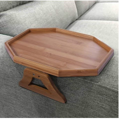 Xchouxer Natural Bamboo Clip On Side Tables for Remote Control/Drinks/Mobile Phone