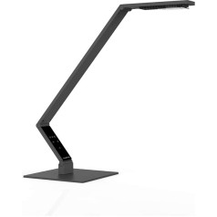 Luctra Table Linear Base LED Desk Lamp, Biologically Effective Light, Dimmable, 920101, Black