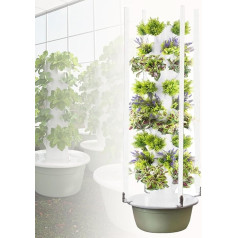 Vertical Hydroponic Tower Garden Aeroponics Growing System Kit, Hydroponic Tower with 20/28/36 Pots, Aeroponics Tower Garden System with Tank, Hydroponic Growing System Kit for Indoor Garden Systems