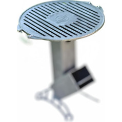 Spitfire BBQ Grill Set for Patrol Rocket Stove, Grill with Cast Iron Rack, Unique Barbecue Grill Set, Ultimate Outdoor Camping Backpacking Cooking Equipment