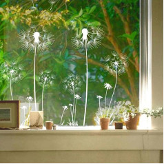 Window Stickers Dandelion Window Stickers Flowers Static Glass Film Removable Glass Stickers Self Adhesive Home Decoration
