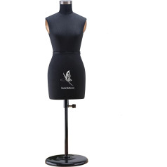 1/2 Tailor's Dummy Half Size for Sewing Miniature (This is not an adult size), Needles can be pierced into the tailor's dummy (Black)