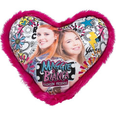 Joy Toy 66942 Maggie & Bianca Heart Cushion 33 x 33 cm