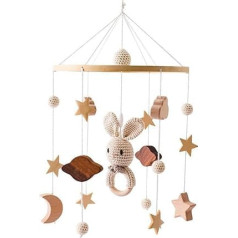 Mobile Baby Wind Chimes, Wind Chime Rattle Baby Bed Mobile, Mobile Holder Bed Bell Pendant Baby Bed Cot Changing Table Decoration, Newborn Gift Baby Room Decoration (Habite)