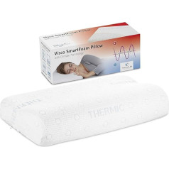 Hadar 40 x 80cm pillow, height adjustable, ergonomic spine and neck support pillow made of memory foam with climate cover, pillow for side sleepers and back sleepers, fits exactly in 40 x 80 cm cover