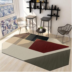 Hallway Rug Anti-Static Cosy, with 8 Easy to Remove Carpet Stoppers for Living Room Bathroom - (Red Brown 40 x 60 cm)