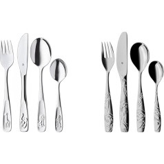 WMF Animals Children's Cutlery Set 4 Pieces & Sloth Children's Cutlery Set 4 Pieces Children's Cutlery Stainless Steel Cutlery Children from 3 Years Polished Cromargan Dishwasher Safe