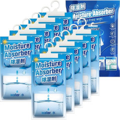 CONOPU 10 Packs x 248 g (2.5 kg) Hanging Dehumidifier, Dehumidifier Granules, Get rid of Moisture for Cellars, Bedrooms, Washrooms, Eliminate Unpleasant Odours, OZ04CSD04
