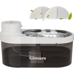 Gimars 4L UltraQuiet BPA-Free Cat Fountain Wireless with Motion Sensor, 5000 mAh Battery, Drinking Fountain for Cats, Wireless, Water Fountain for Cats with Sensor, Cat Drinking Fountain without Cable