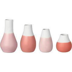 RADER MINI PASTEL VASES SET/4 - RED